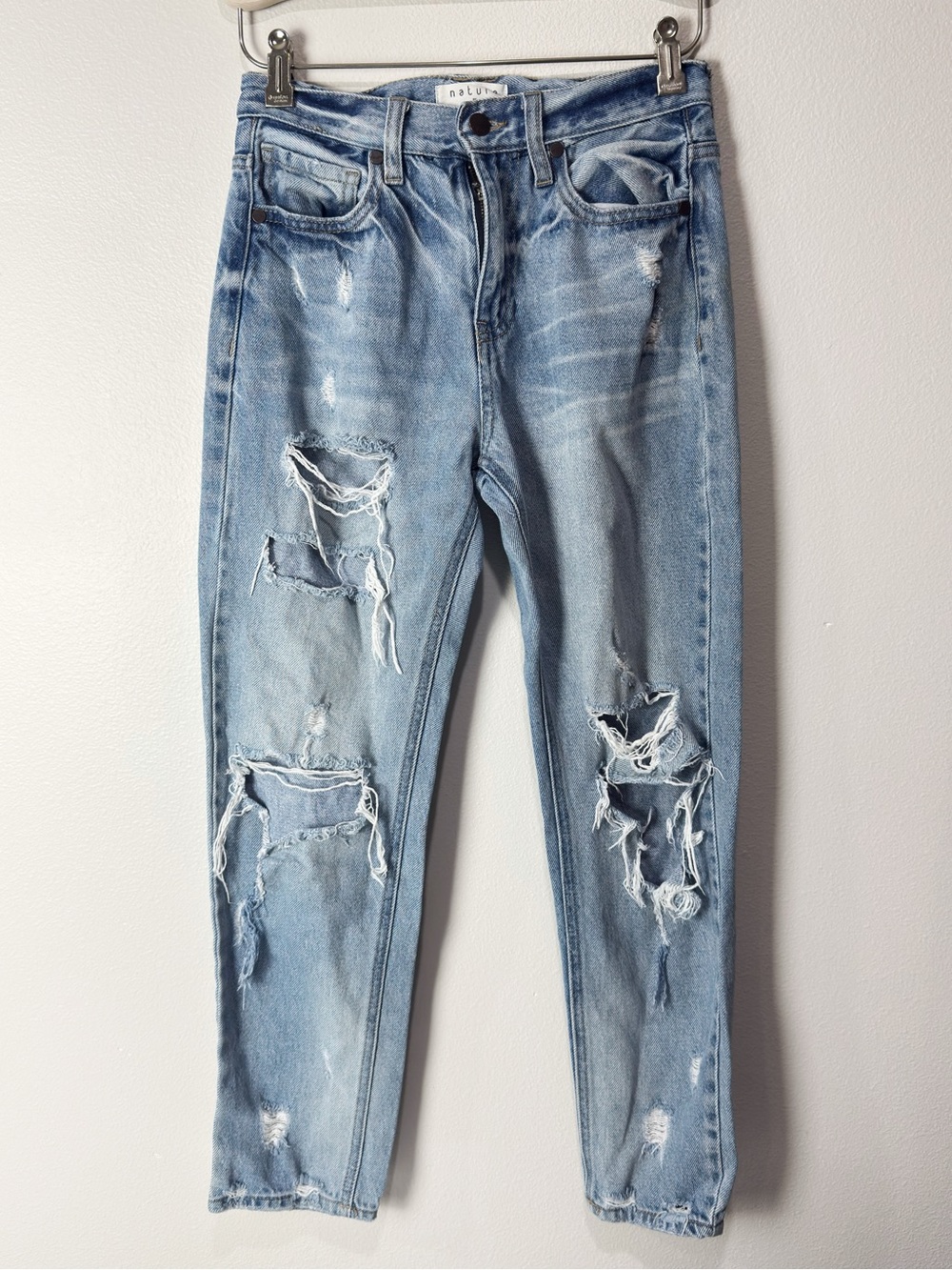 Nature By Kancan Ripped Distressed Boyfriend Denim Jeans Size 24